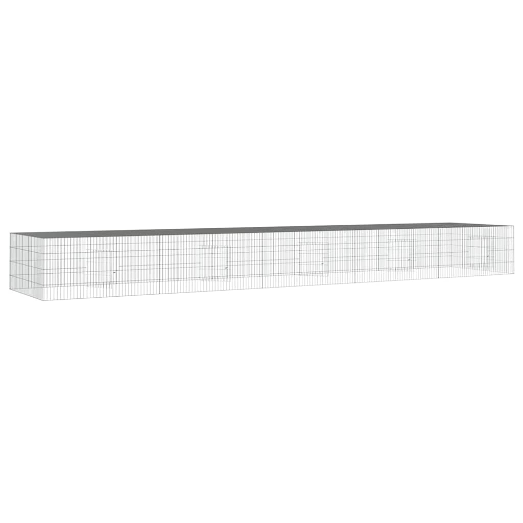 vidaXL 5-Panel Rabbit Cage 541x109x54 cm Galvanised Iron