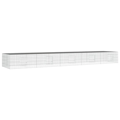vidaXL 5-Panel Rabbit Cage 541x109x54 cm Galvanised Iron