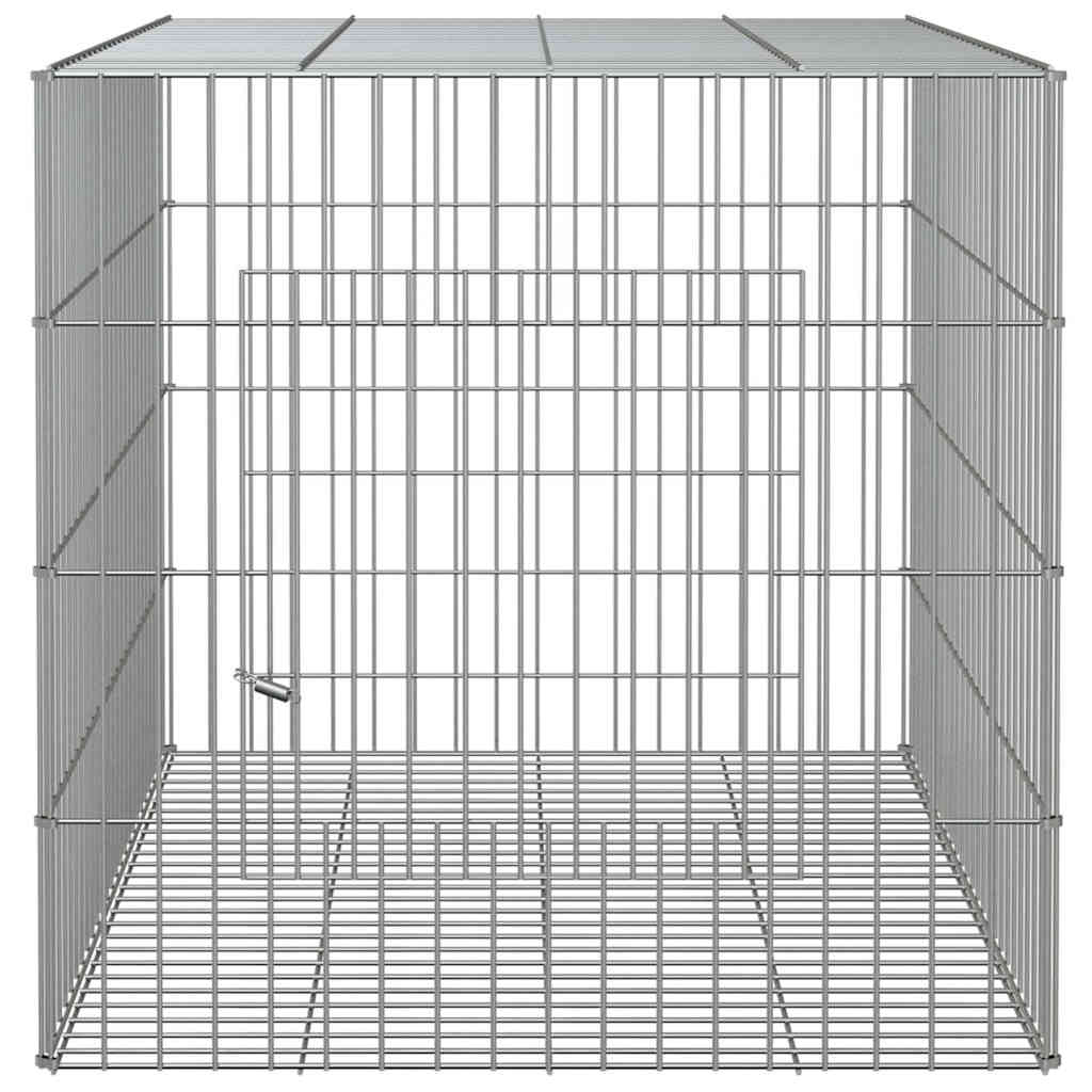 vidaXL Rabbit Cage 78x54x54 cm Galvanised Iron