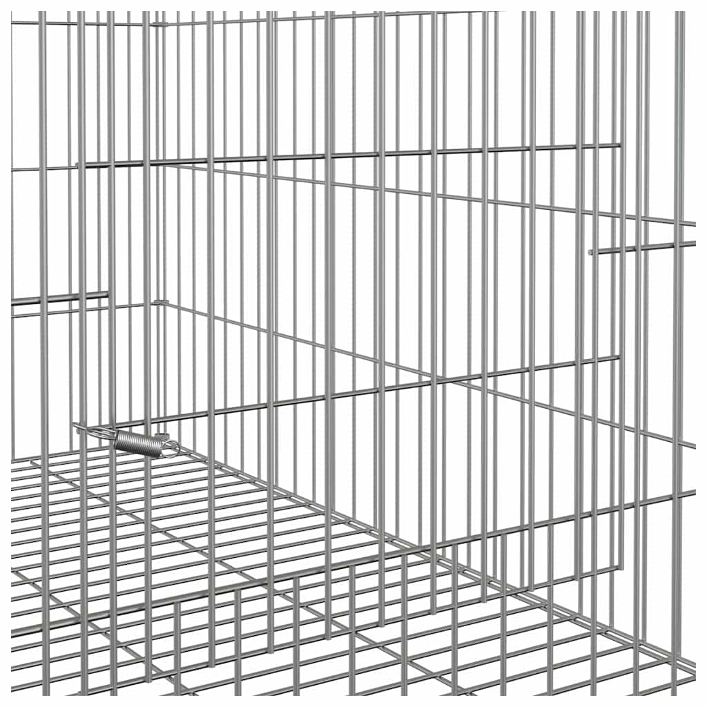 vidaXL Rabbit Cage 78x54x54 cm Galvanised Iron