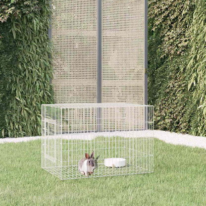 vidaXL Rabbit Cage 78x54x54 cm Galvanised Iron