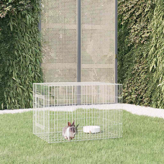 vidaXL Rabbit Cage 78x54x54 cm Galvanised Iron