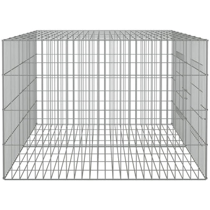 vidaXL 2-Panel Rabbit Cage 110x79x54 cm Galvanised Iron
