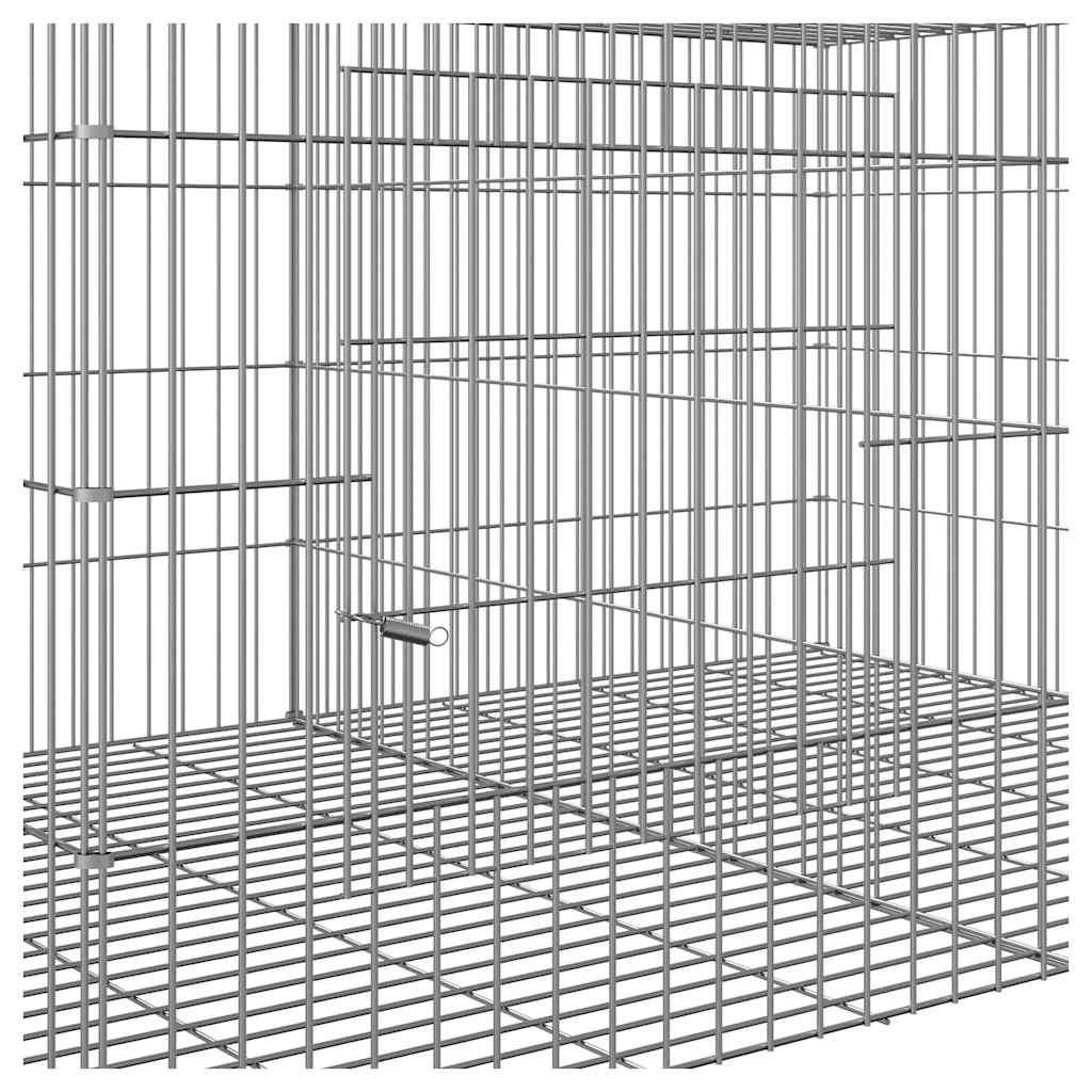 vidaXL 2-Panel Rabbit Cage 110x79x54 cm Galvanised Iron