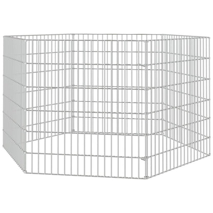 vidaXL Free Range Animal Enclosure 6-Panel 54x60 cm Galvanised Iron