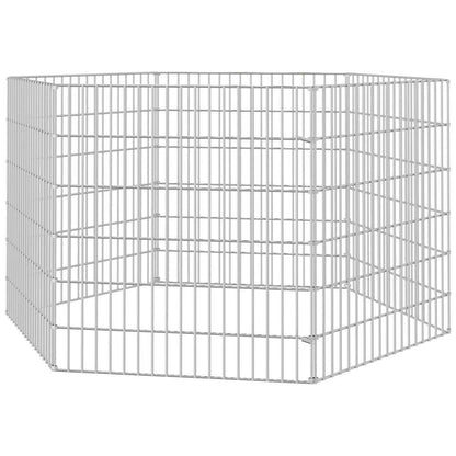 vidaXL Free Range Animal Enclosure 6-Panel 54x60 cm Galvanised Iron