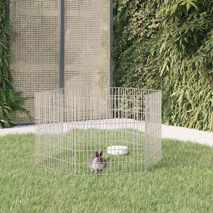 vidaXL Free Range Animal Enclosure 6-Panel 54x60 cm Galvanised Iron