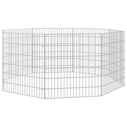 vidaXL Free Range Animal Enclosure 8-Panel 54x60 cm Galvanised Iron