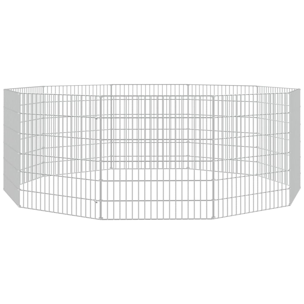 vidaXL Free Range Animal Enclosure 10-Panel 54x60 cm Galvanised Iron
