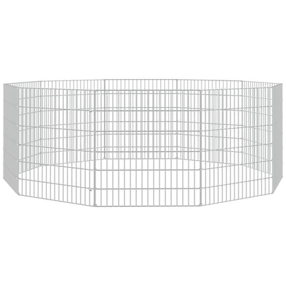 vidaXL Free Range Animal Enclosure 10-Panel 54x60 cm Galvanised Iron