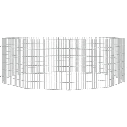 vidaXL Free Range Animal Enclosure 10-Panel 54x60 cm Galvanised Iron