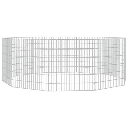 vidaXL Free Range Animal Enclosure 10-Panel 54x60 cm Galvanised Iron
