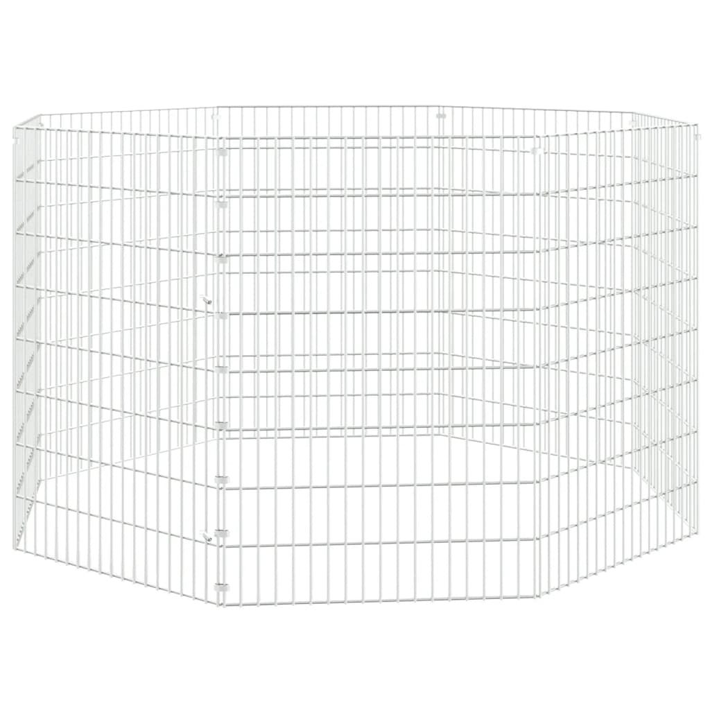 vidaXL Free Range Animal Enclosure 8-Panel 54x80 cm Galvanised Iron
