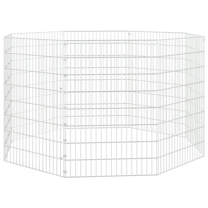 vidaXL Free Range Animal Enclosure 8-Panel 54x80 cm Galvanised Iron