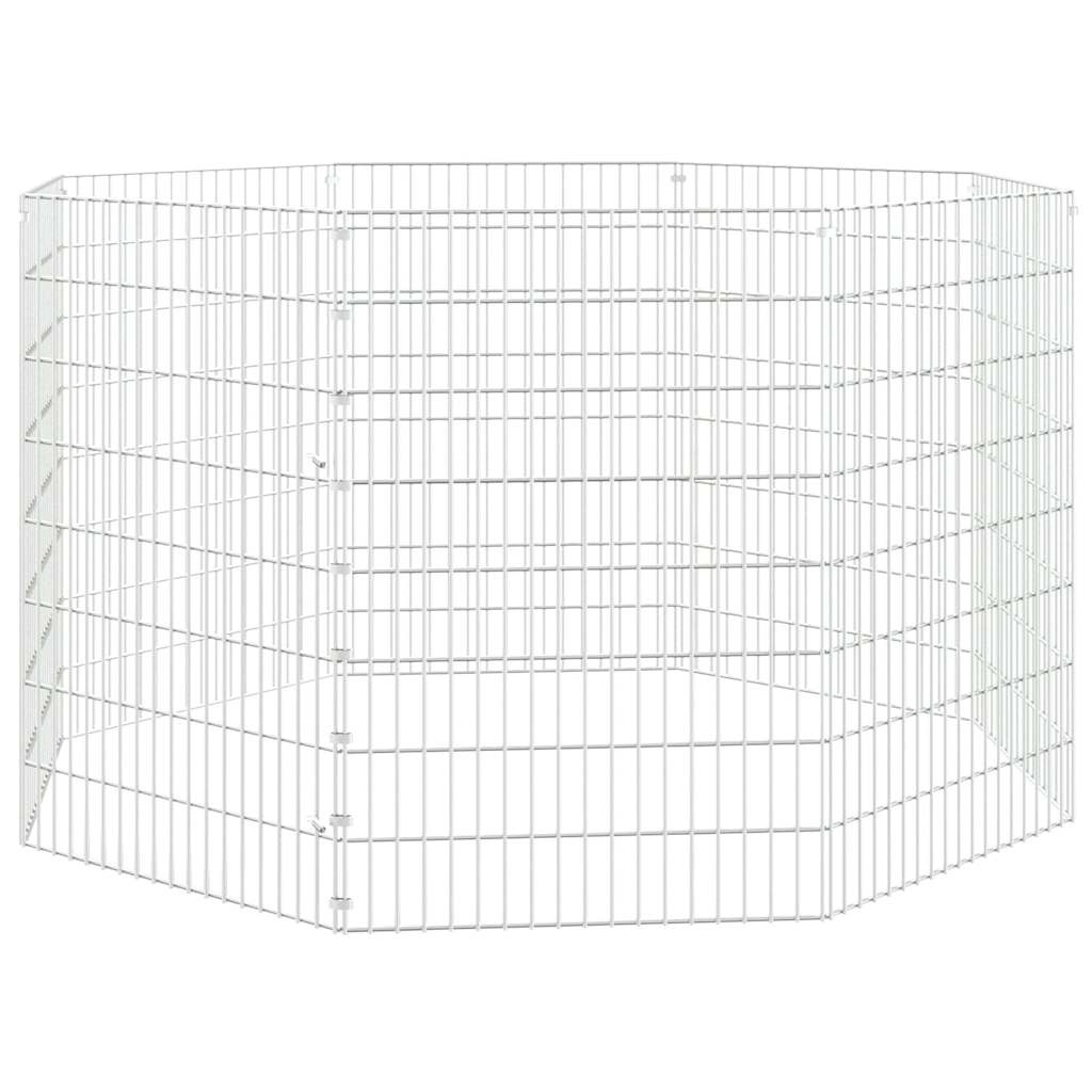 vidaXL Free Range Animal Enclosure 8-Panel 54x80 cm Galvanised Iron
