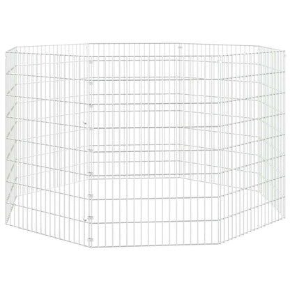 vidaXL Free Range Animal Enclosure 8-Panel 54x80 cm Galvanised Iron