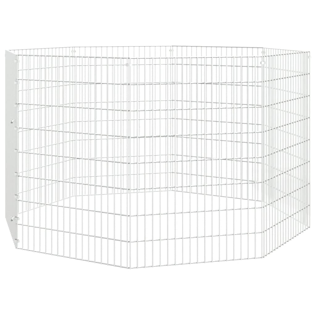 vidaXL Free Range Animal Enclosure 8-Panel 54x80 cm Galvanised Iron
