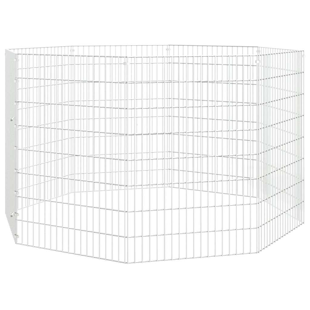 vidaXL Free Range Animal Enclosure 8-Panel 54x80 cm Galvanised Iron