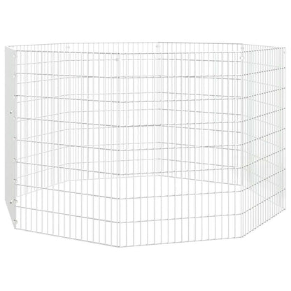 vidaXL Free Range Animal Enclosure 8-Panel 54x80 cm Galvanised Iron