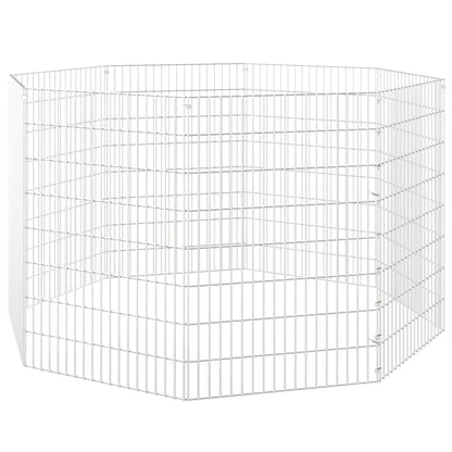 vidaXL Free Range Animal Enclosure 8-Panel 54x80 cm Galvanised Iron