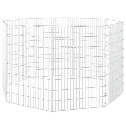 vidaXL Free Range Animal Enclosure 8-Panel 54x80 cm Galvanised Iron