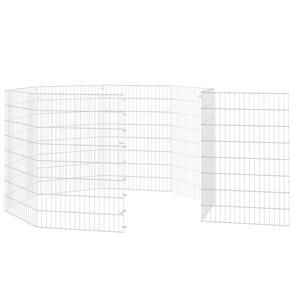 vidaXL Free Range Animal Enclosure 8-Panel 54x80 cm Galvanised Iron