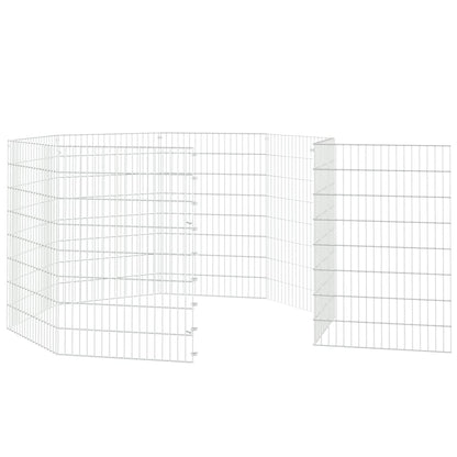 vidaXL Free Range Animal Enclosure 8-Panel 54x80 cm Galvanised Iron