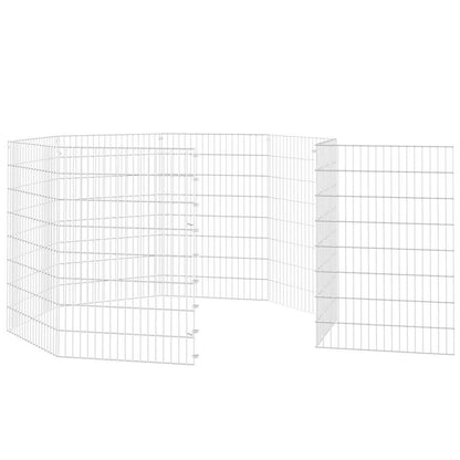 vidaXL Free Range Animal Enclosure 8-Panel 54x80 cm Galvanised Iron
