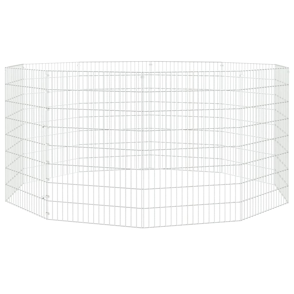 vidaXL Free Range Animal Enclosure 10-Panel 54x80 cm Galvanised Iron