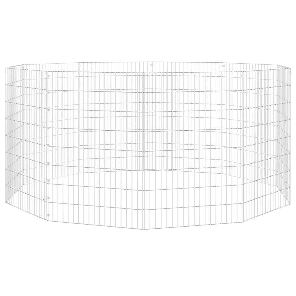 vidaXL Free Range Animal Enclosure 10-Panel 54x80 cm Galvanised Iron