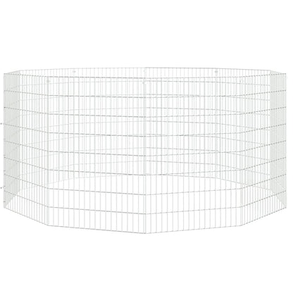 vidaXL Free Range Animal Enclosure 10-Panel 54x80 cm Galvanised Iron
