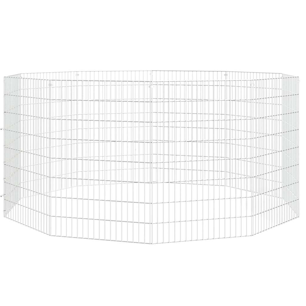vidaXL Free Range Animal Enclosure 10-Panel 54x80 cm Galvanised Iron