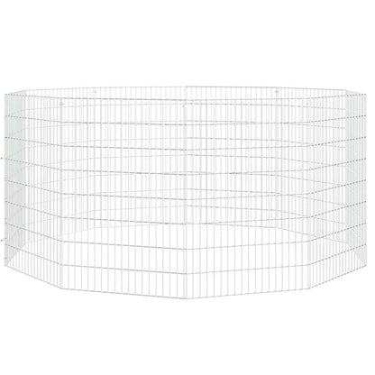 vidaXL Free Range Animal Enclosure 10-Panel 54x80 cm Galvanised Iron