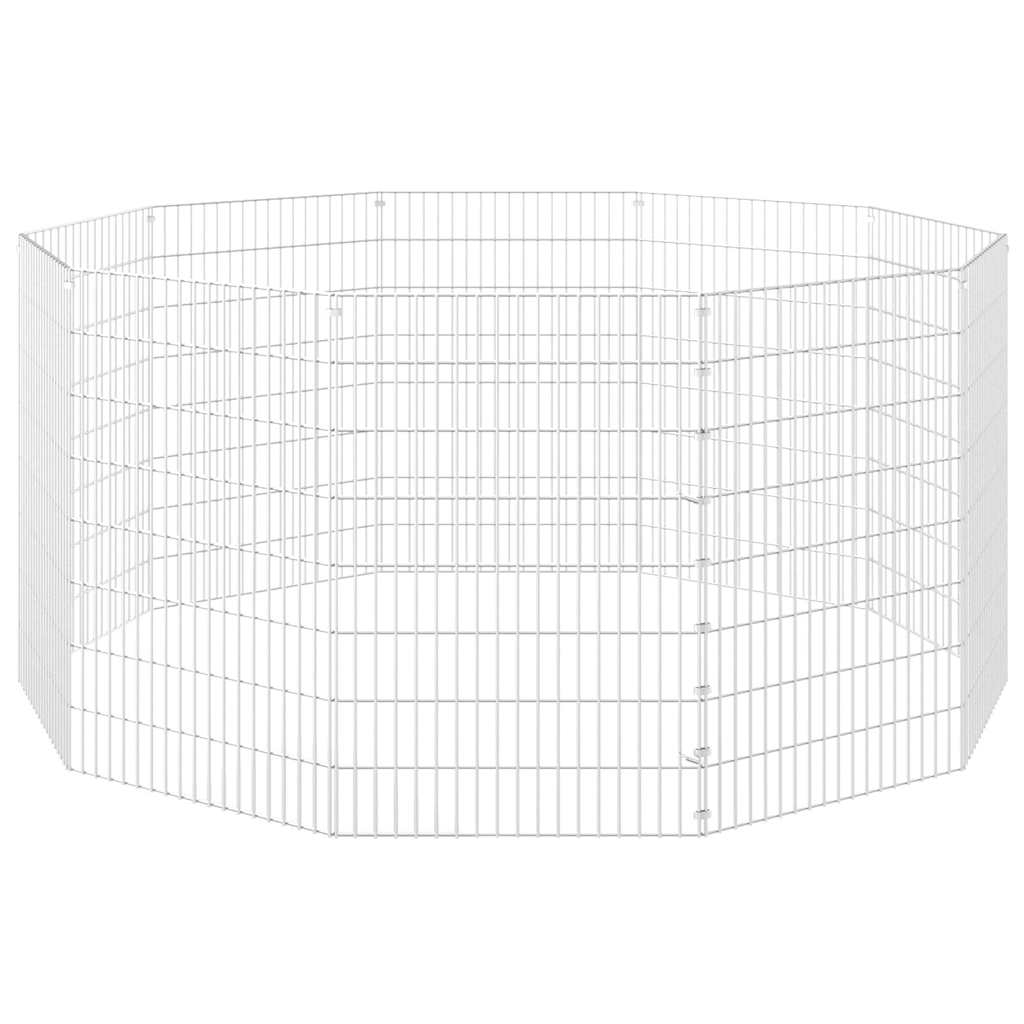 vidaXL Free Range Animal Enclosure 10-Panel 54x80 cm Galvanised Iron