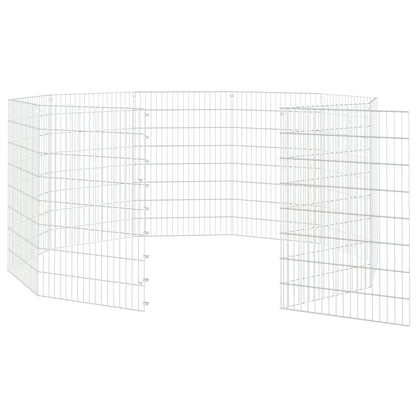 vidaXL Free Range Animal Enclosure 10-Panel 54x80 cm Galvanised Iron