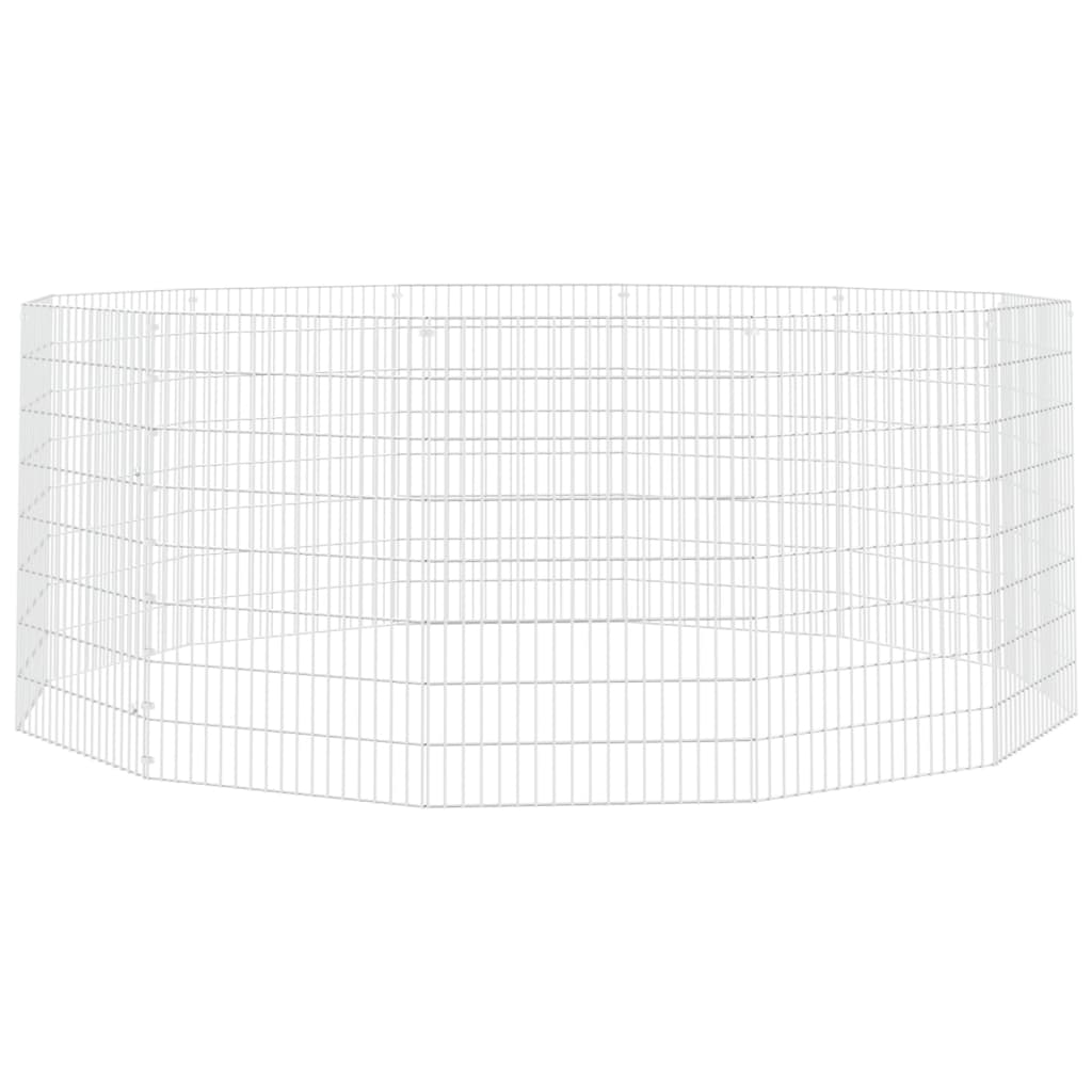 vidaXL Free Range Animal Enclosure 12-Panel 54x80 cm Galvanised Iron