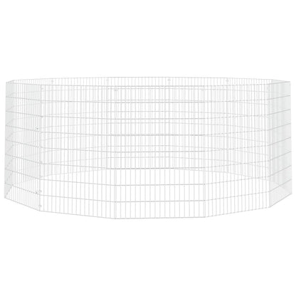 vidaXL Free Range Animal Enclosure 12-Panel 54x80 cm Galvanised Iron