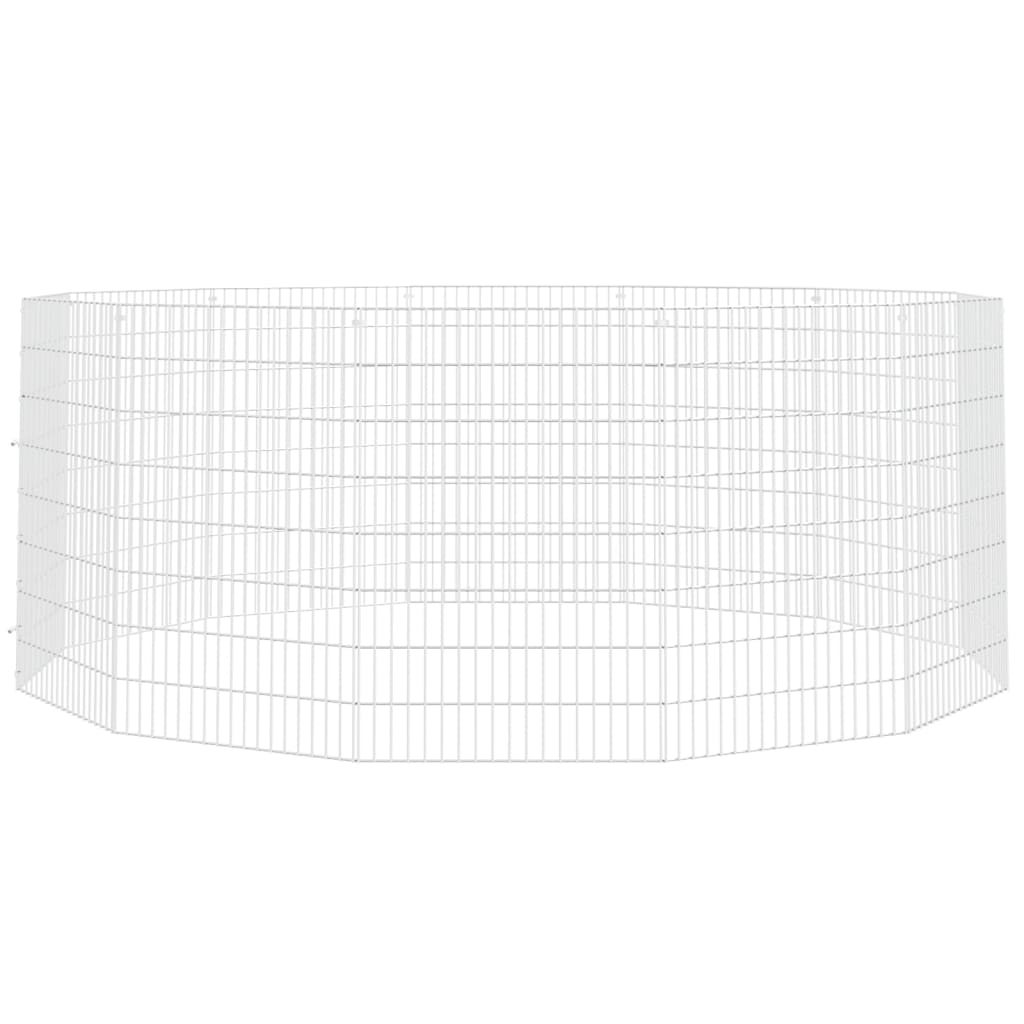 vidaXL Free Range Animal Enclosure 12-Panel 54x80 cm Galvanised Iron