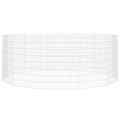 vidaXL Free Range Animal Enclosure 12-Panel 54x80 cm Galvanised Iron