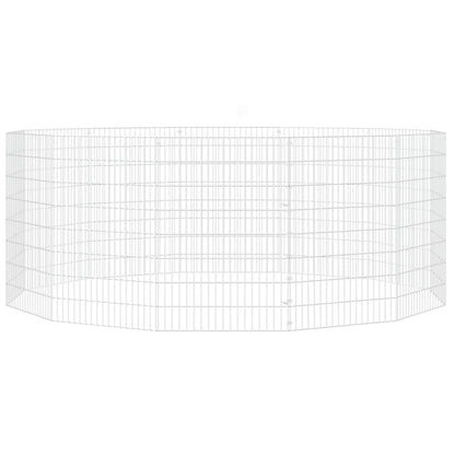 vidaXL Free Range Animal Enclosure 12-Panel 54x80 cm Galvanised Iron