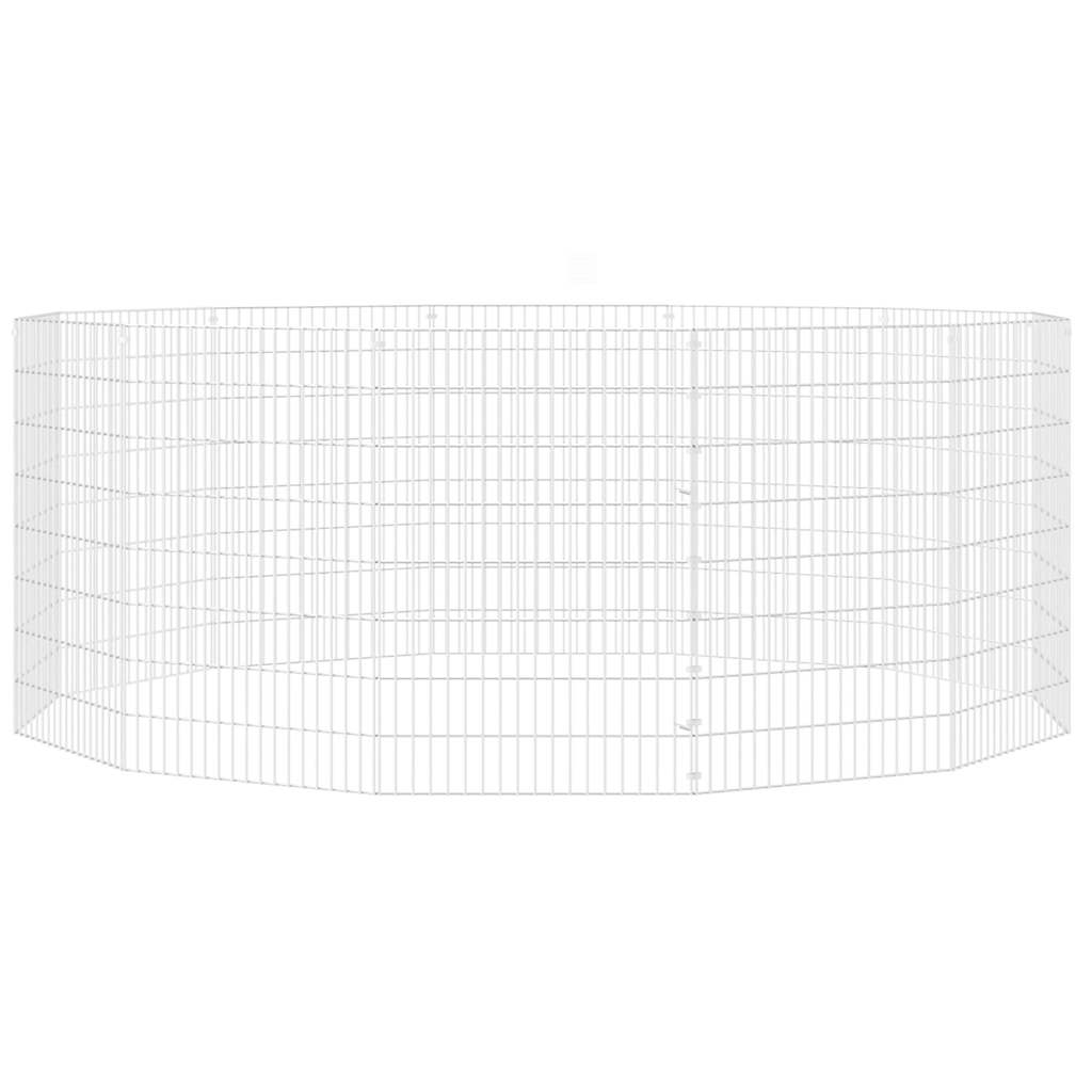 vidaXL Free Range Animal Enclosure 12-Panel 54x80 cm Galvanised Iron
