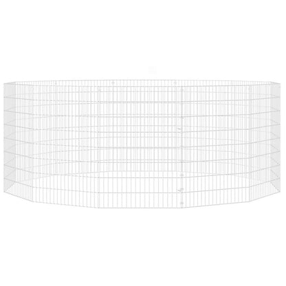 vidaXL Free Range Animal Enclosure 12-Panel 54x80 cm Galvanised Iron
