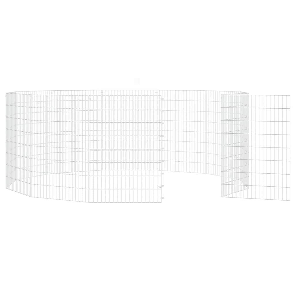 vidaXL Free Range Animal Enclosure 12-Panel 54x80 cm Galvanised Iron