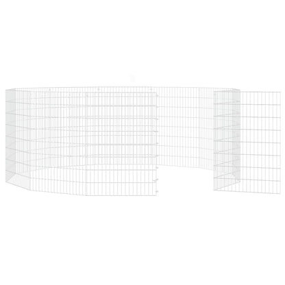 vidaXL Free Range Animal Enclosure 12-Panel 54x80 cm Galvanised Iron