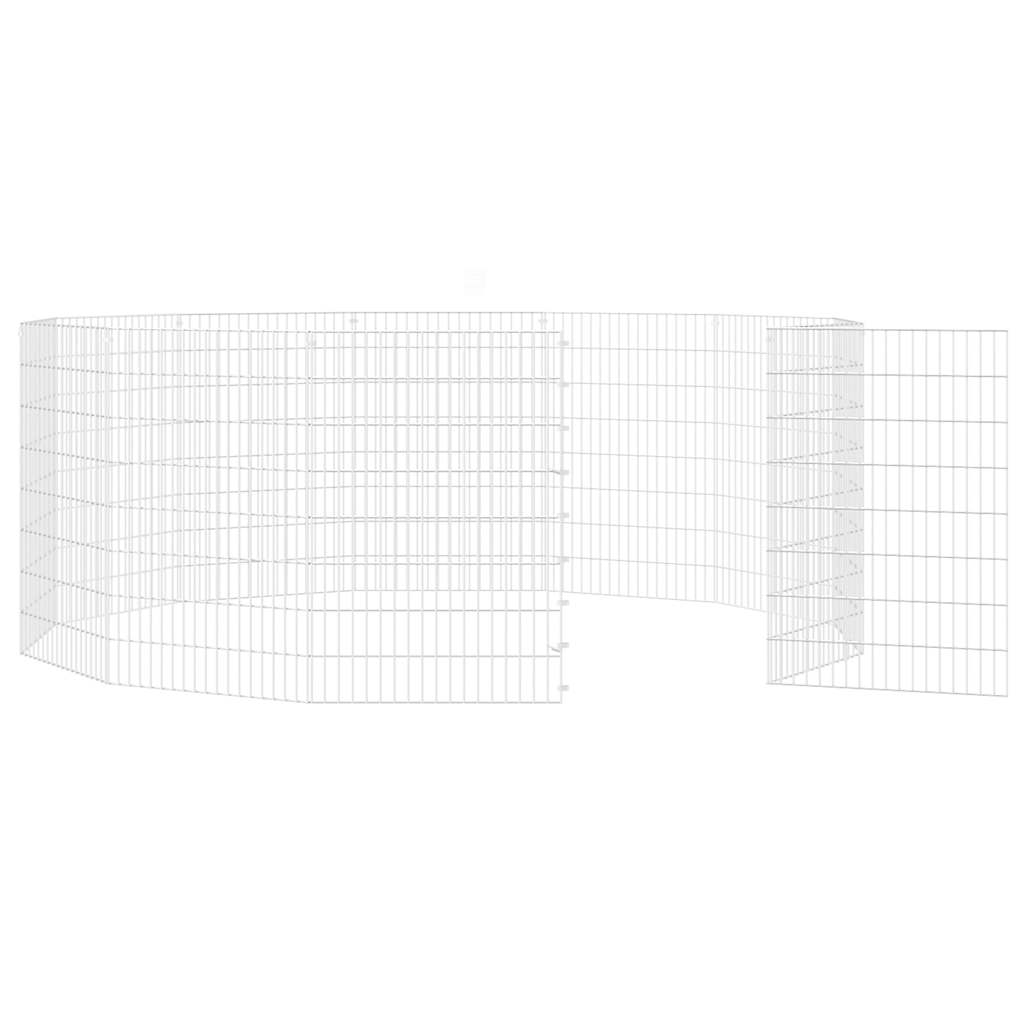 vidaXL Free Range Animal Enclosure 12-Panel 54x80 cm Galvanised Iron