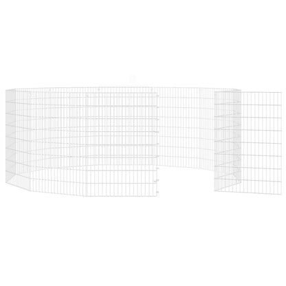vidaXL Free Range Animal Enclosure 12-Panel 54x80 cm Galvanised Iron