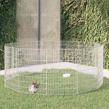 vidaXL Free Range Animal Enclosure 12-Panel 54x80 cm Galvanised Iron