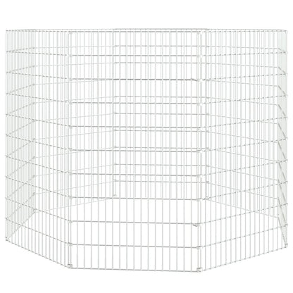 vidaXL Free Range Animal Enclosure 8-Panel 54x100 cm Galvanised Iron