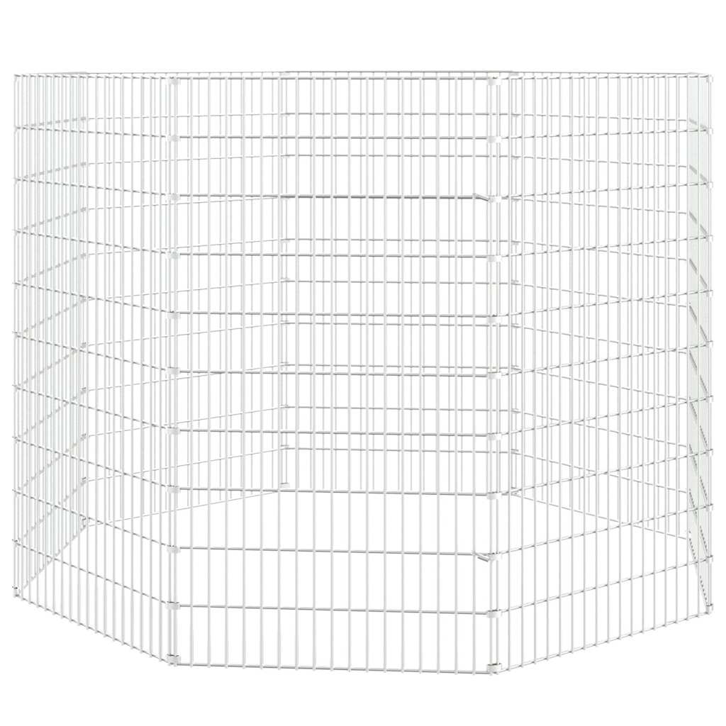vidaXL Free Range Animal Enclosure 8-Panel 54x100 cm Galvanised Iron