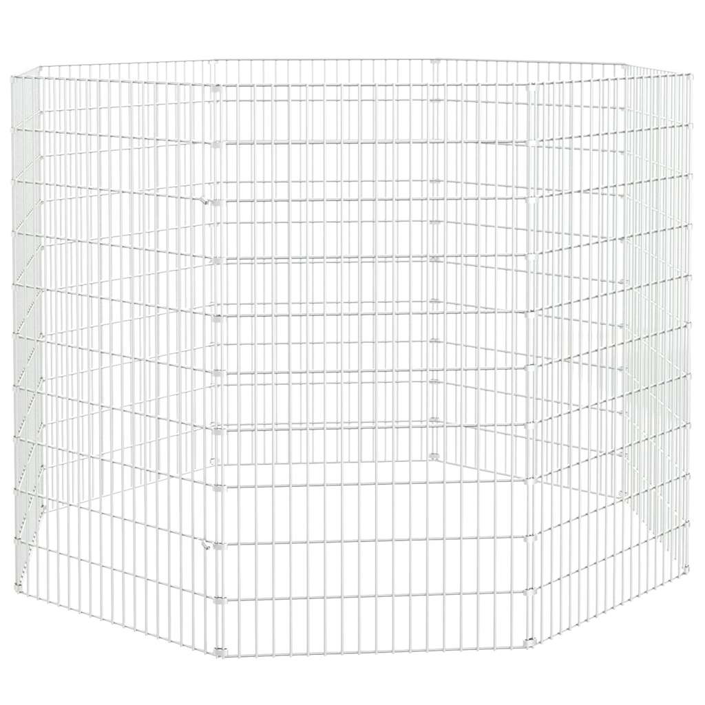 vidaXL Free Range Animal Enclosure 8-Panel 54x100 cm Galvanised Iron
